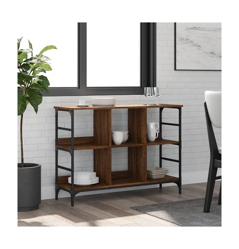 Sideboard Brown Oak 40.2"x12.6"x28.9" Engineered Wood