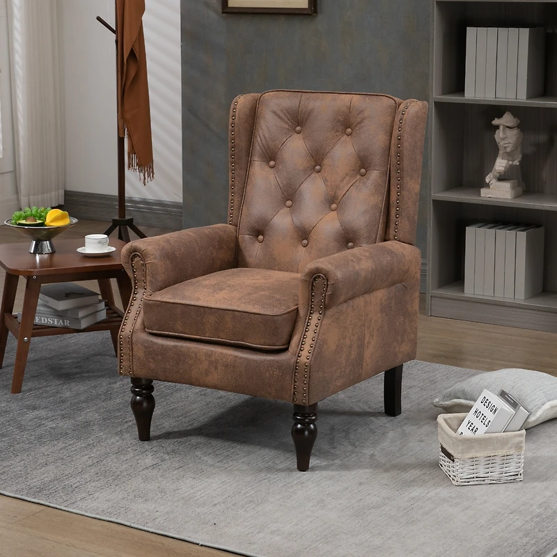 Streamdale Wood Frame Armchair, Modern Accent Chair Lounge Chair For Living Room
