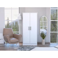 Simplie Fun Conway Rectangle Armoire White