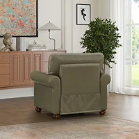 Streamdale Furniture Living Room Sofa Single Seat Chair With Wood Leg Faux Leather