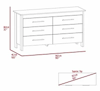 Streamdale Southington 6-Drawer Rectangle Dresser
