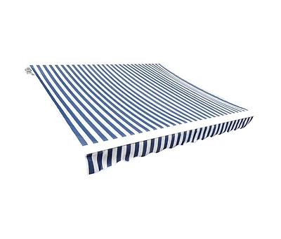 Awning Top Sunshade Canvas Blue & White 13.1'x9.8' (Frame Not Included)