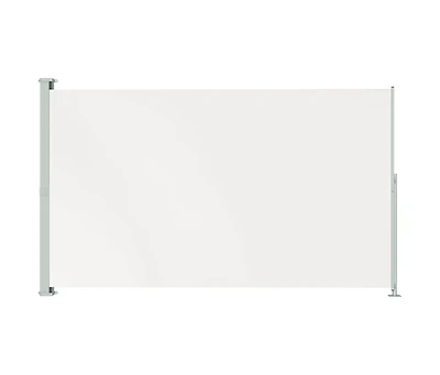 vidaXL Patio Retractable Side Awning 86.6"x118.1" Cream