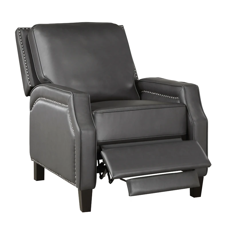 Simplie Fun Push Back Reclining Chair Transitional Style Self-Reclining Motion Chair 1 Piece Cushion