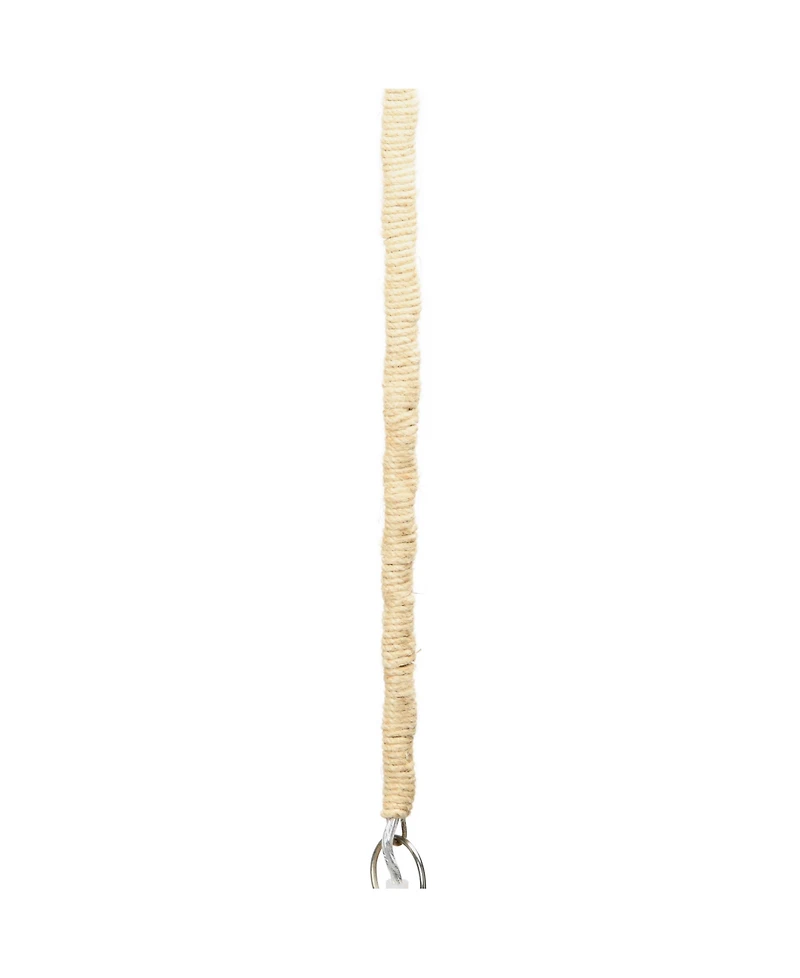 Storied Home Distressed Mango Wood Ceiling Light Cream and Natural