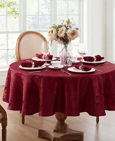 Elrene Caiden Elegance Damask Tablecloth - 90" Round