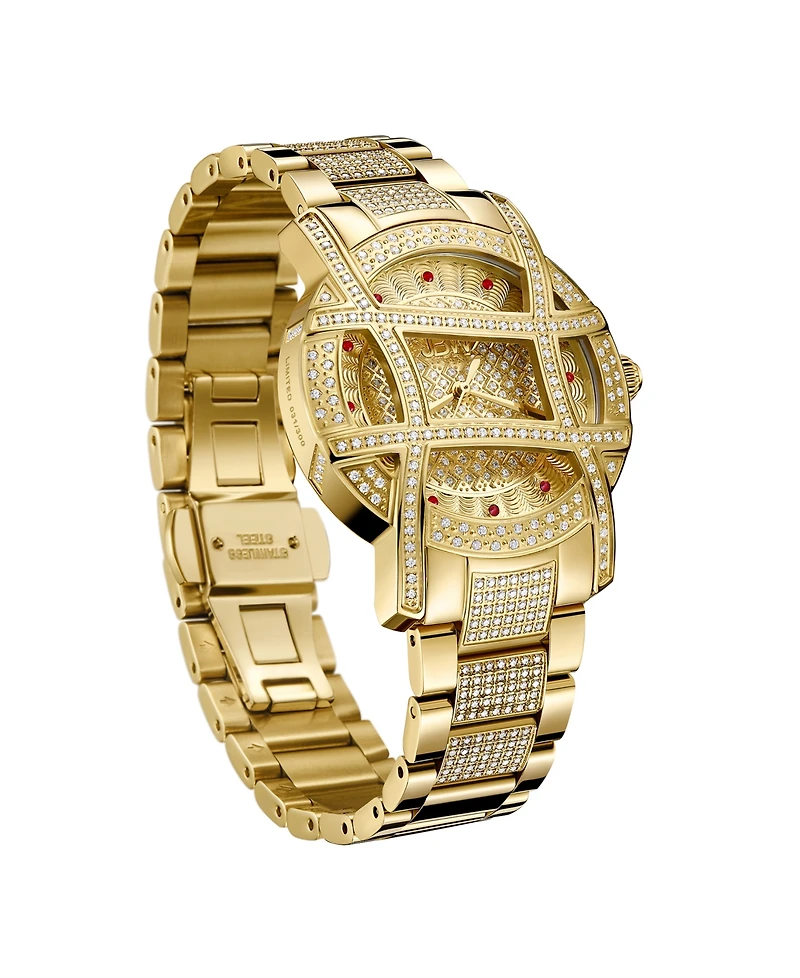 Jbw Women's Olympia Platinum Series Diamond (2 1/2 ct. t.w.) 18K Gold-Plated Stainless Steel Watch, 38Mm