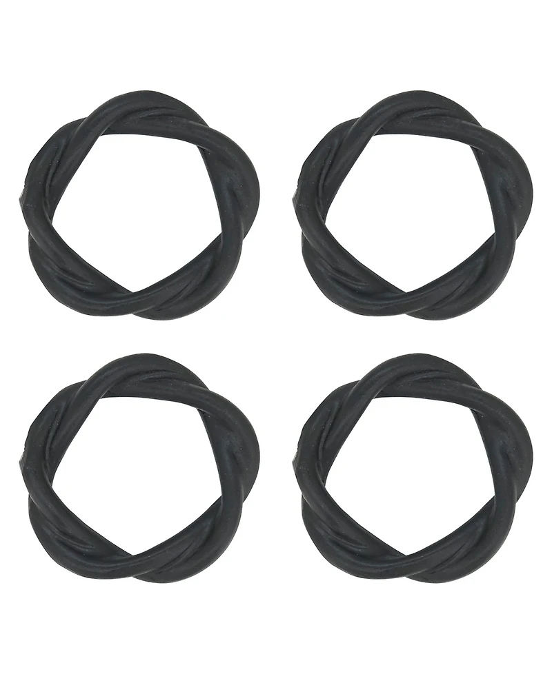 Saro Lifestyle Twisted Resin Napkin Ring Set of 4,Set