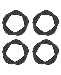 Saro Lifestyle Twisted Resin Napkin Ring Set of 4,Set