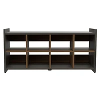 Streamdale Entryway Storage Unit, Eight Shoe Capacity - Espresso Mahogany