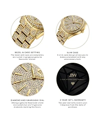 Jbw Women's Cristal 34 (0.12 ct. t.w.) Diamond 18k Gold-plated Stainless-steel Watch 38mm