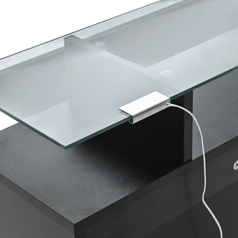 Streamdale Slim Entryway Organizer with Shoe Storage and Led Light