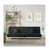 vidaXL Sofa Bed Black Fabric