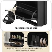 Streamdale Furniture Entryway Organizer with Shoe Cabinet & Rack