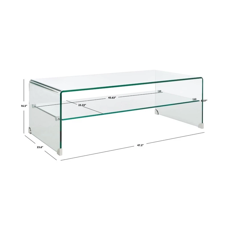 Safavieh Brioni Tempered Glass Coffee Table