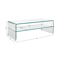 Safavieh Brioni Tempered Glass Coffee Table