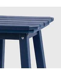 WestinTrends 29" Hdpe Outdoor Patio Square Backless Bar Stool