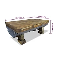 vidaXL Coffee Table Mixed Recycled Wood 35.4"x19.7"x13.8"
