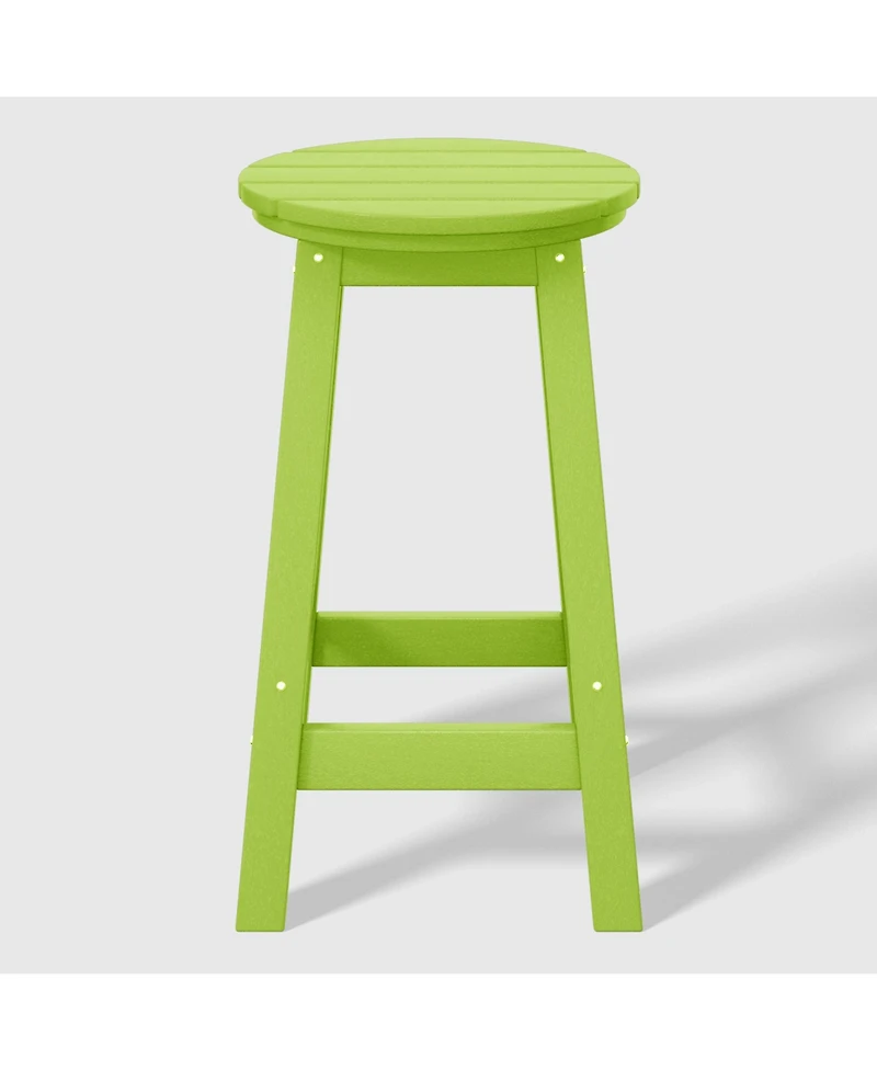 WestinTrends 24" Hdpe Outdoor Patio Round Counter Height Bar Stool