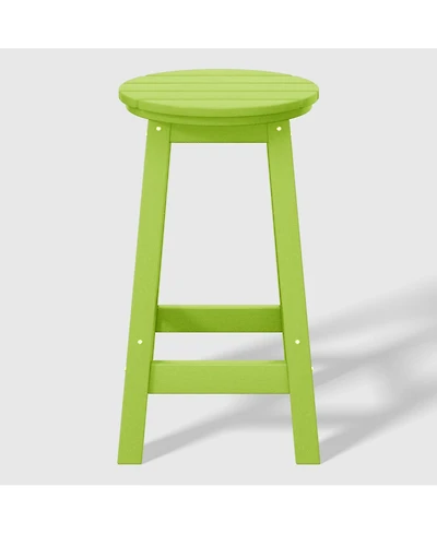 WestinTrends 24" Hdpe Outdoor Patio Round Counter Height Bar Stool
