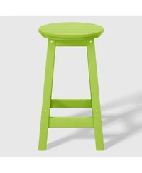 WestinTrends 24" Hdpe Outdoor Patio Round Counter Height Bar Stool