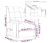Massage Recliner Dark Gray Fabric