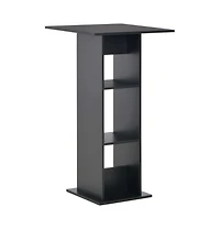 vidaXL Bar Table Black 23.6"x23.6"x43.3"