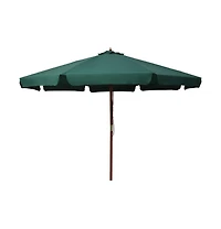 Garden Parasol with Wooden Pole 129.9" Green