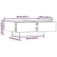 Coffee Table Sonoma Oak 35.4"x23.6"x12.2" Engineered Wood