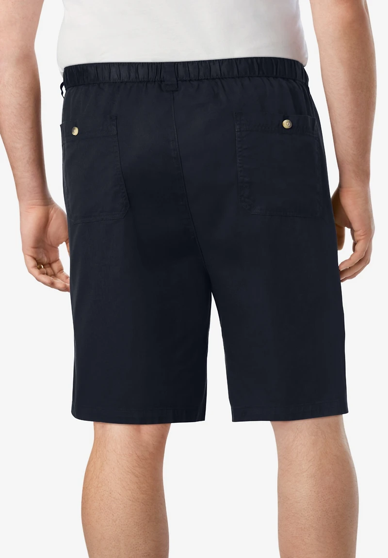 KingSize Big & Tall Knockarounds 8" Full Elastic Plain Front Short