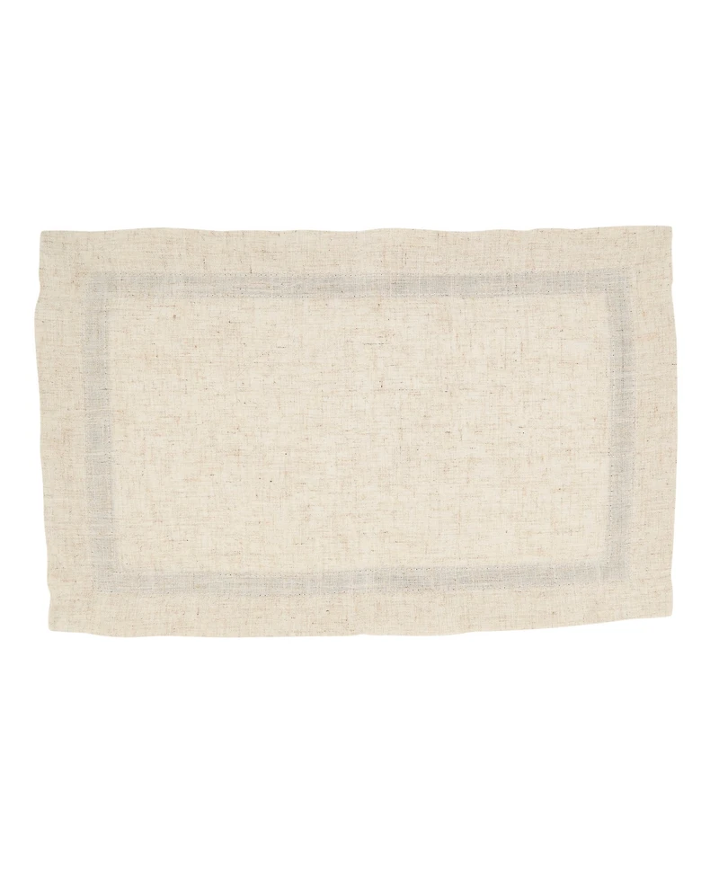 Saro Lifestyle Grosgrain Accent Placemat Set of 4, 14"x20"