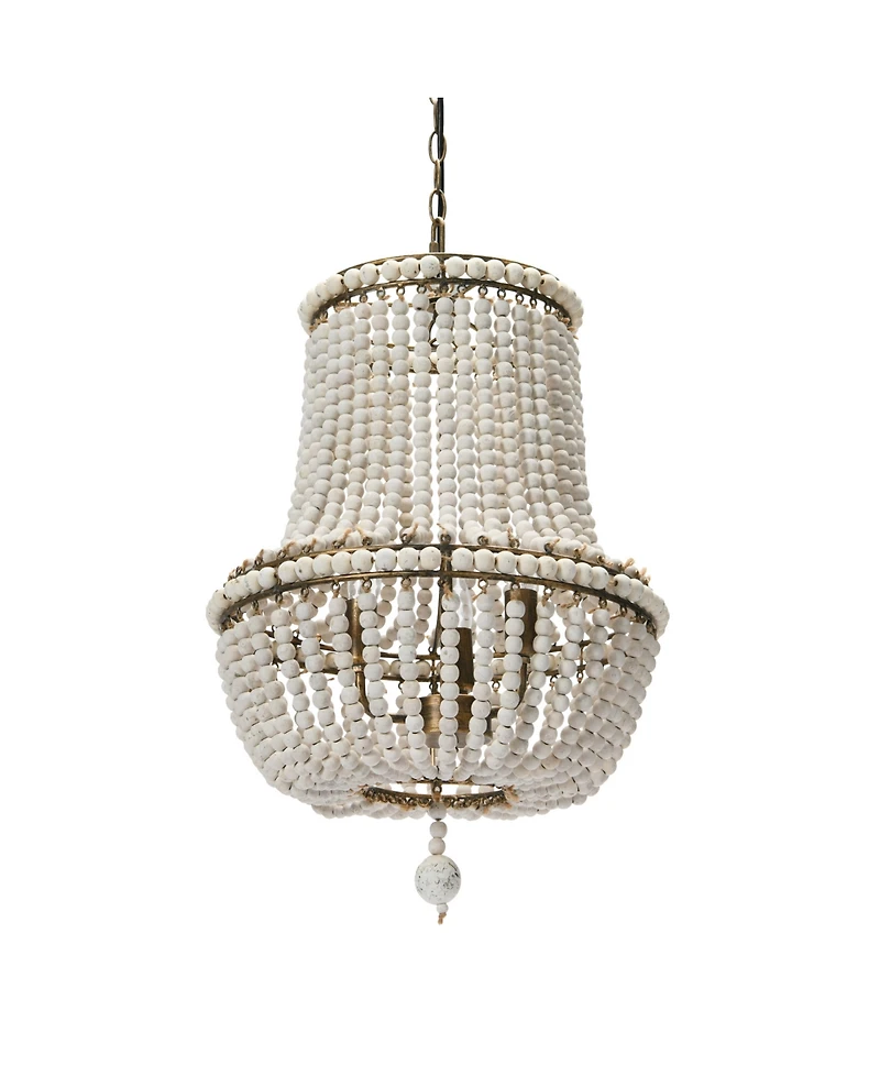 Storied Home Draped Wood Bead Chandelier