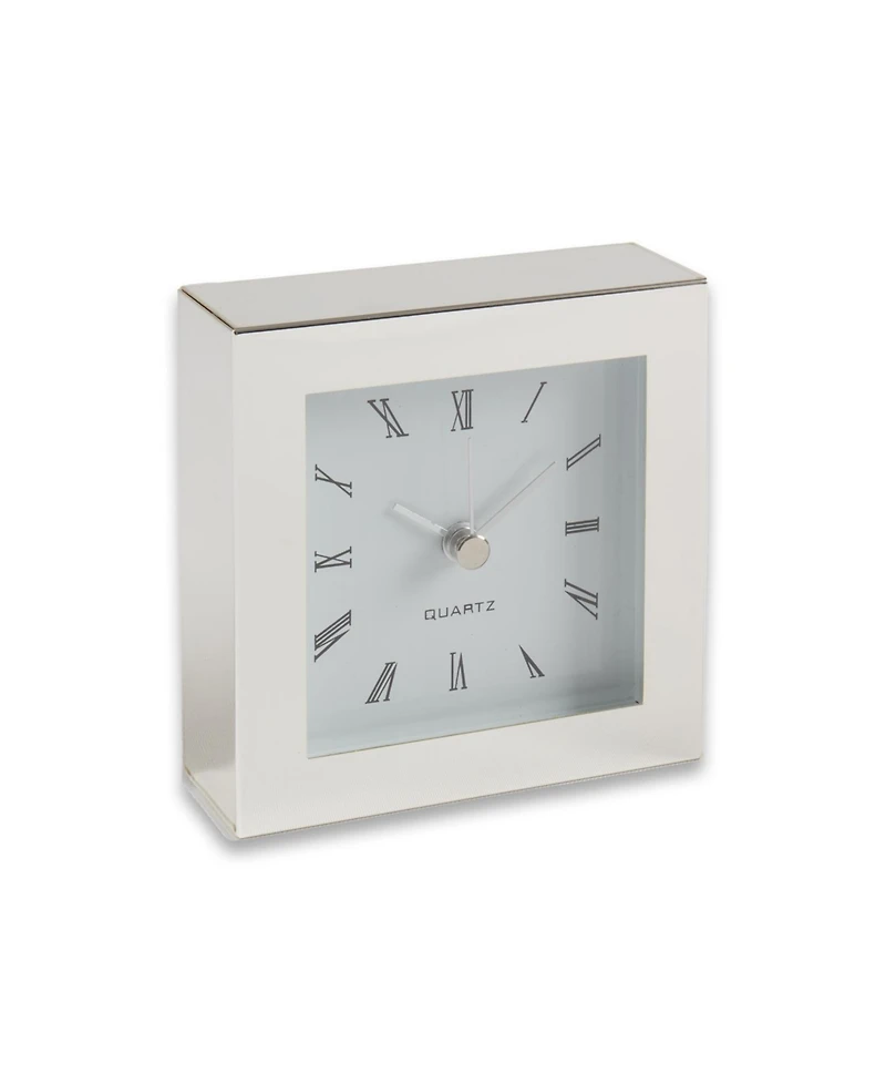 Bey-Berk Small Square Plated Clock