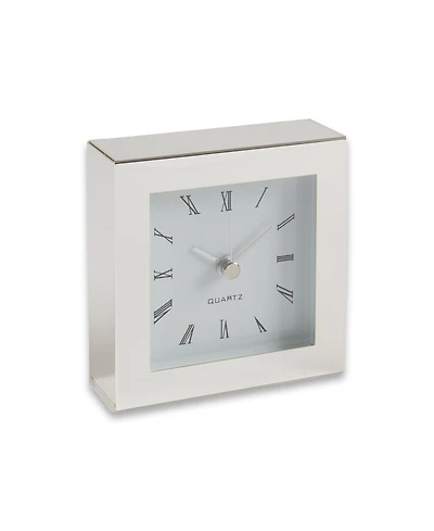 Bey-Berk Small Square Plated Clock