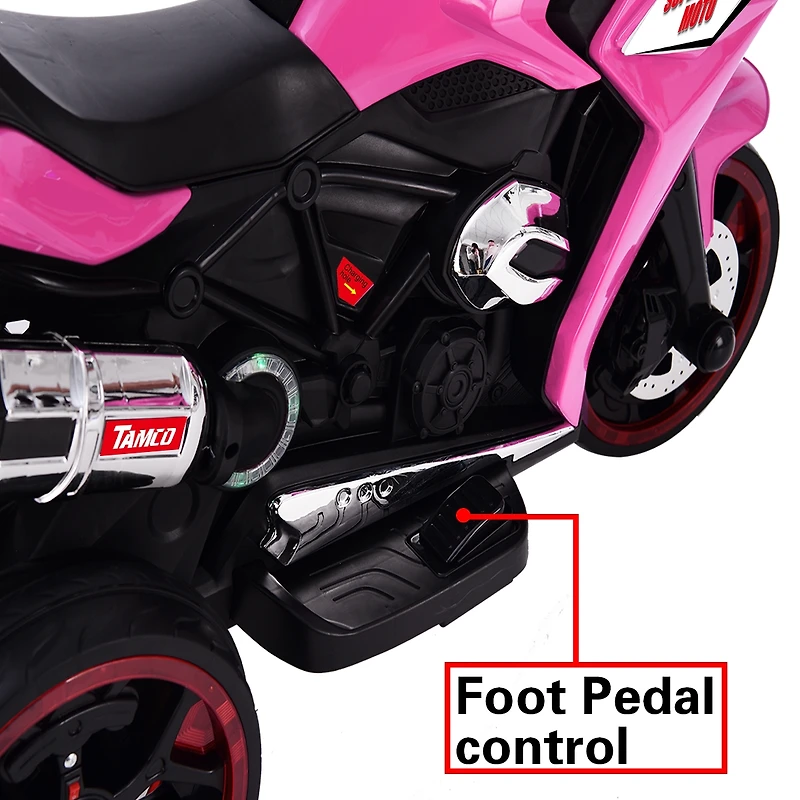 Streamdale Furniture Kids Electric Motorcycle with Light Wheels