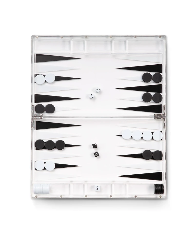 Bey-Berk Acrylic 14" Backgammon Set