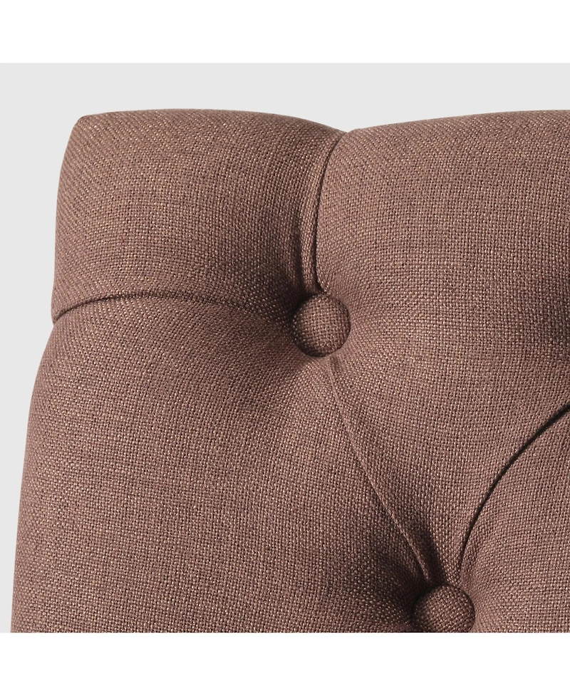 WestinTrends Upholstered Button Tufted Dining Side Chair Set of 2