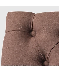 WestinTrends Upholstered Button Tufted Dining Side Chair Set of 2