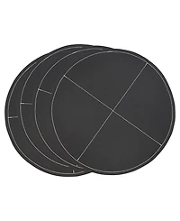 Saro Lifestyle Pu Leather Luxe Placemat Set of 4,15"x15"