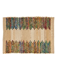 Saro Lifestyle Rainbow Rhythm Banded Placemat Set of 4, 14"x20"