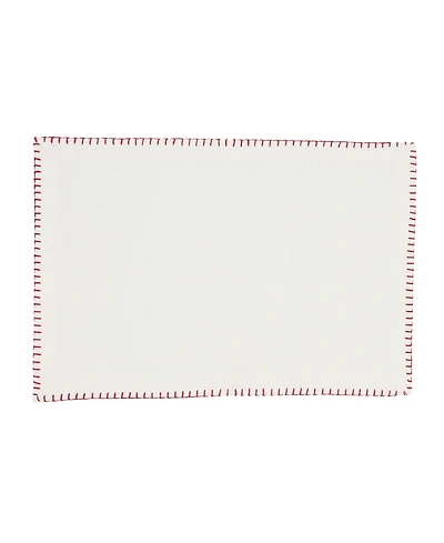 Saro Lifestyle Celena Collection Whip Stitched Design Cotton Placemat Set of 8 13"x19"
