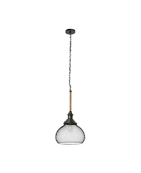 Robert Stevenson Lighting Martha - Woven Metal and Natural Rope Ceiling Light Black