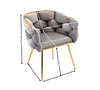 Streamdale Furniture Luxury Modern Simple Leisure Velvet Single Sofa Chair Bedroom Lazy Person Household Dresser