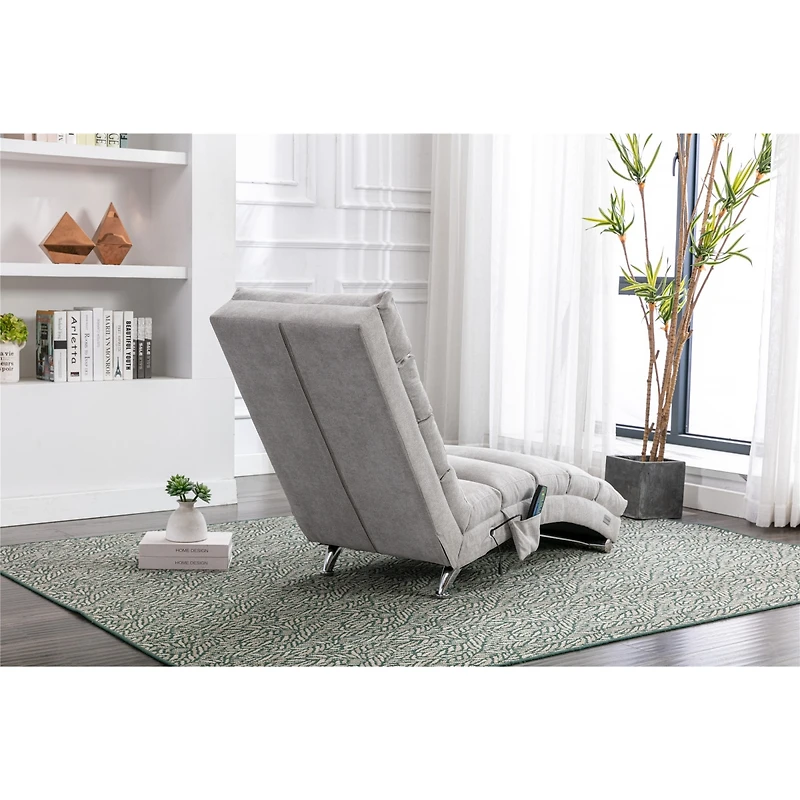 Streamdale Modern Indoor Linen Chaise Lounge