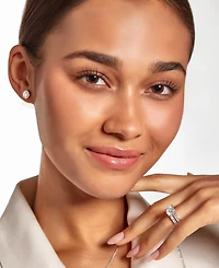 Grown With Love Igi Certified Lab Grown Diamond Halo Stud Earrings (1 ct. t.w.) in 14k White Gold