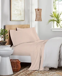 Purity Home 400 Thread Count Cotton Percale -Pc. Sheet Set