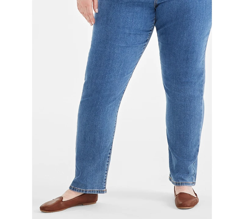 Style & Co Plus High-Rise Straight-Leg Jeans