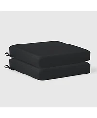 WestinTrends Outdoor Patio Furniture Seat Chair Square Cushions Without Welt Set of 2, 20" x 19"