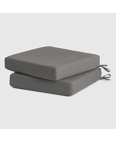 WestinTrends Outdoor Patio Furniture Seat Chair Square Cushions Without Welt Set of 2, 20" x 19"
