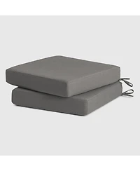 WestinTrends Outdoor Patio Furniture Seat Chair Square Cushions Without Welt Set of 2, 20" x 19"